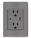 Contacto Doble Con USB Y Tipo C TS-TC-2TUSB-AC