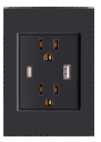 Contacto Doble Con USB Y Tipo C TS-TC-2TUSB-BL