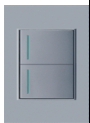 Interruptor Sencillo Doble TS-INT-2S-NR/GR